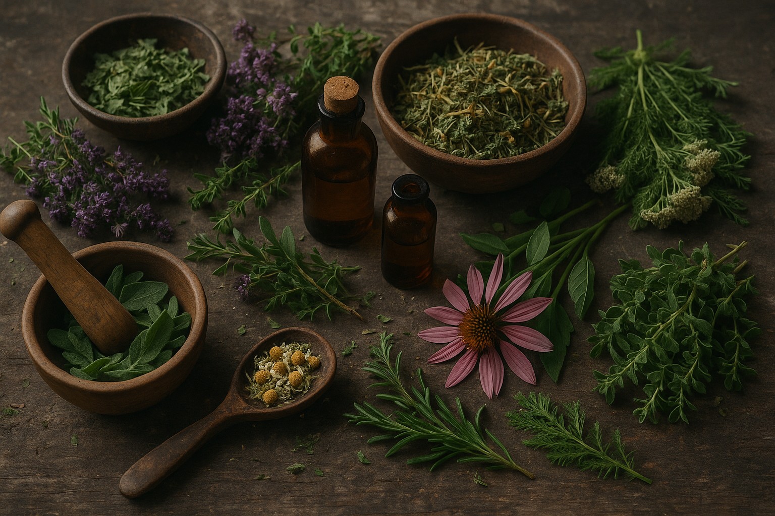 mieszanka ziół na potrzeby fitoterapii koni