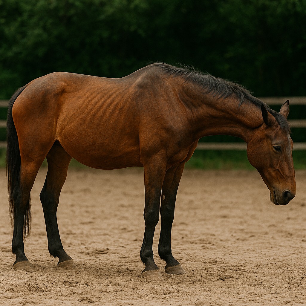sztywne i napięte mięsnie u konia - niepokojący objaw problemów zdrowotnych